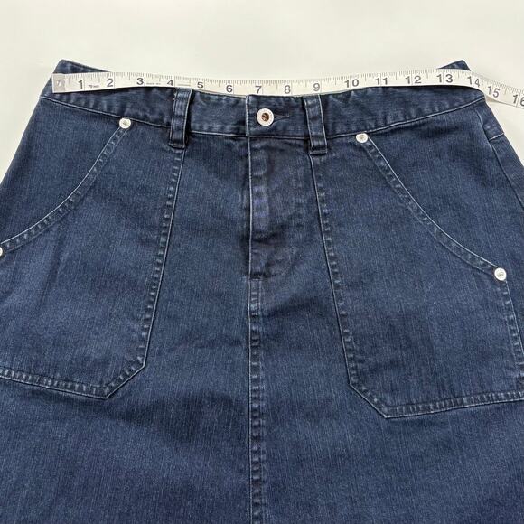 Sundance Dark Wash Denim Midi Skirt Size 6 Blue - Picture 6 of 7